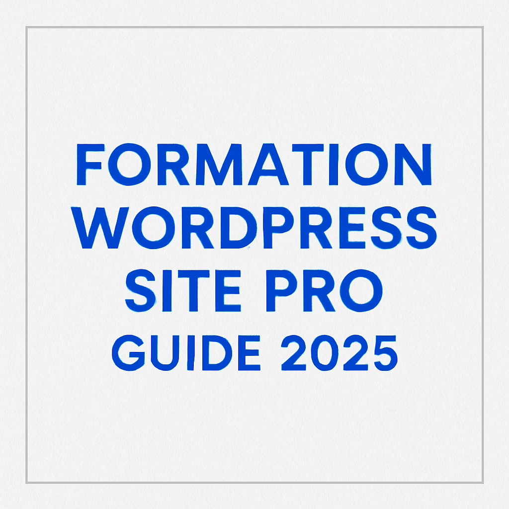 Formation WordPress 2025 créez un site pro sans coder (Guide complet)